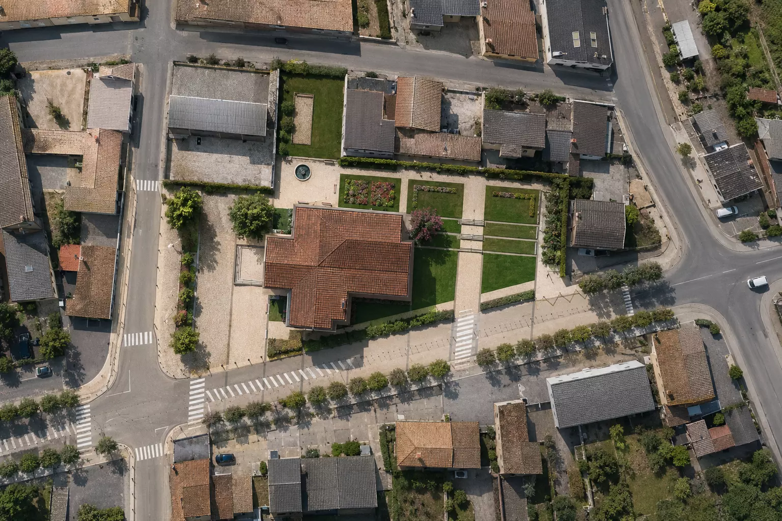 Plan masse du parvis et du jardin de l’église Saint-Pierre à Royan