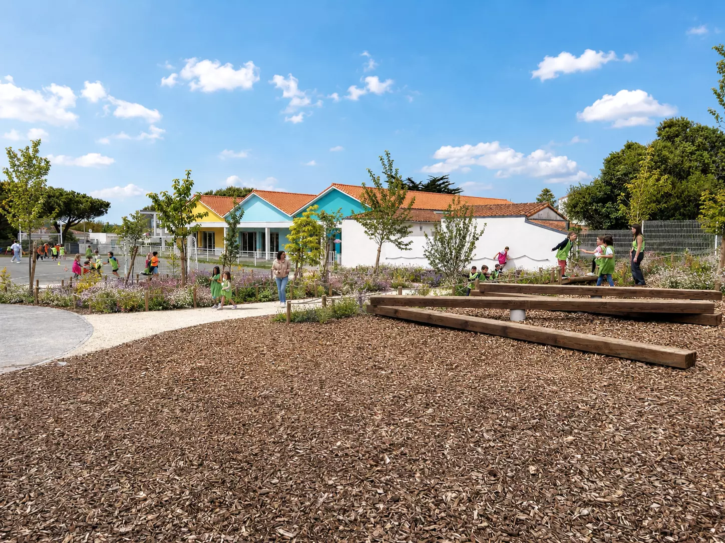 Renaturation de la cour d’école Sartiaux-Garnier à Vaux-sur-Mer
